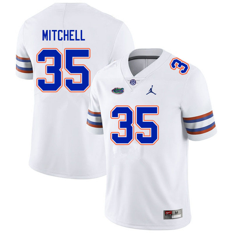 Men #35 Dakota Mitchell Florida Gators College Football Jerseys Sale-White - Click Image to Close